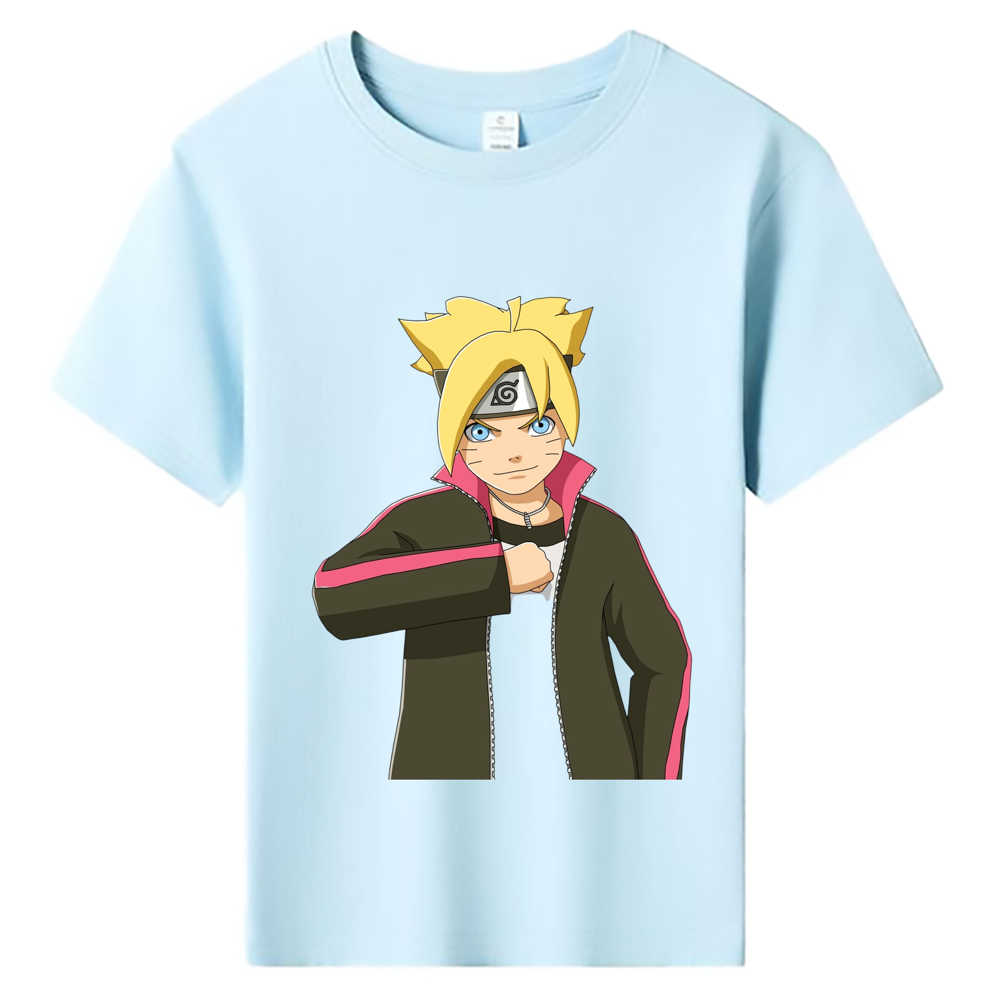 （画像用） NARUTO -ナルト- うずまき ボルト Uzumaki Boruto 綿100％キッズTシャツ（フロントプリント）
